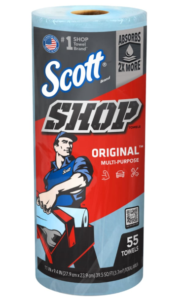 Scott Shop Towels Heavy Duty Blue Towels, 30 Rolls per Case